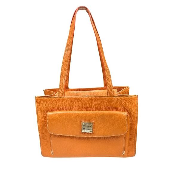 Vintage Dooney & Bourke Janine Pebbled Leather Satchel Bag 11.5” x 8.5” x 4.25” - Picture 1 of 15